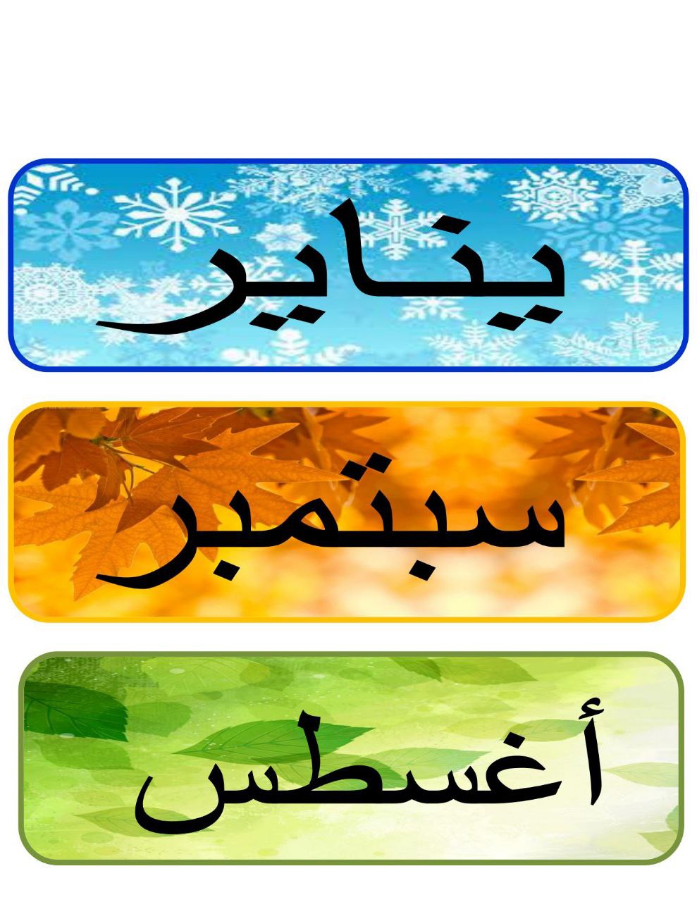 بانر فصول السنه